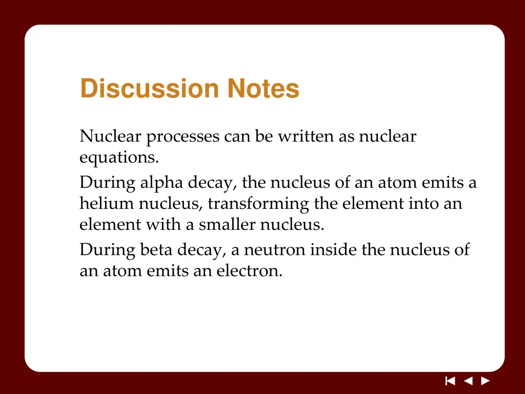 discussion notes