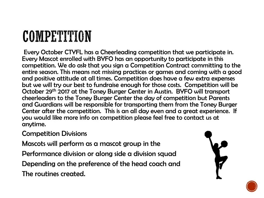 competition every october ctyfl