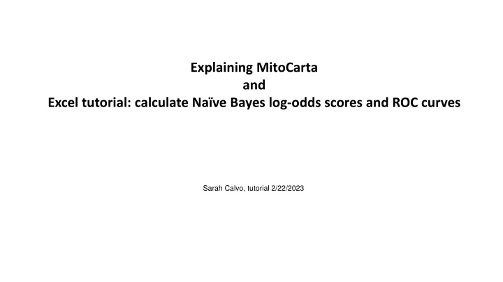 explaining mitocarta and