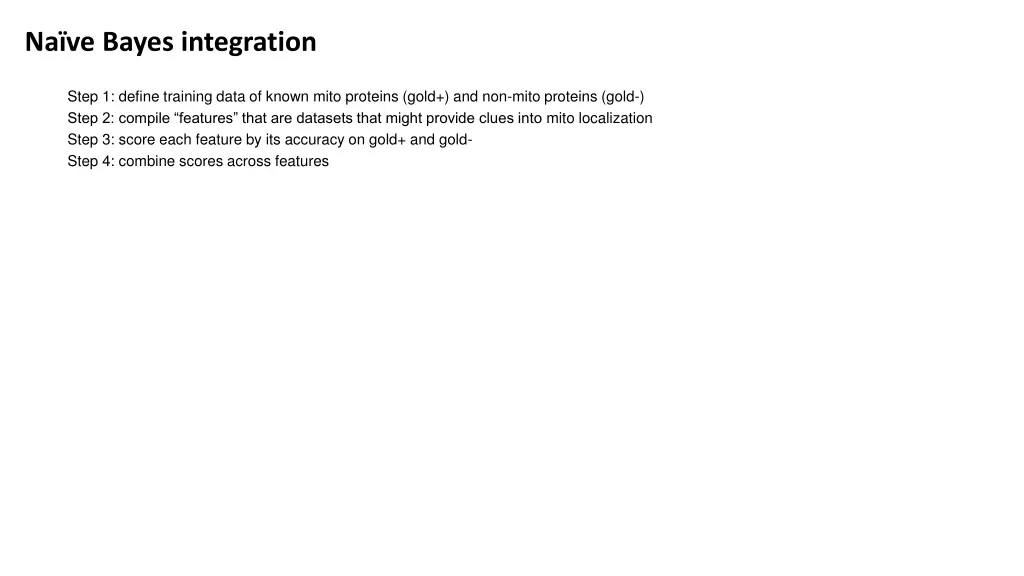 na ve bayes integration