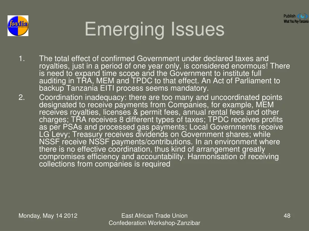 emerging issues