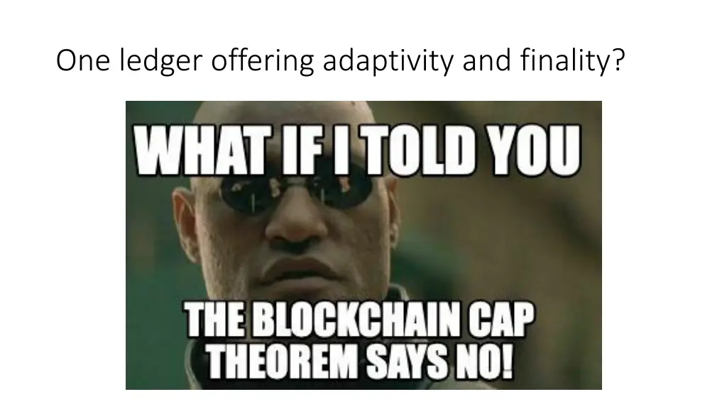 one ledger offering adaptivity and finality