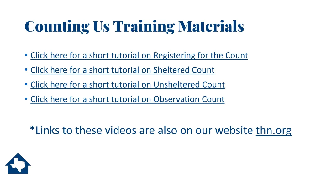 counting us training materials