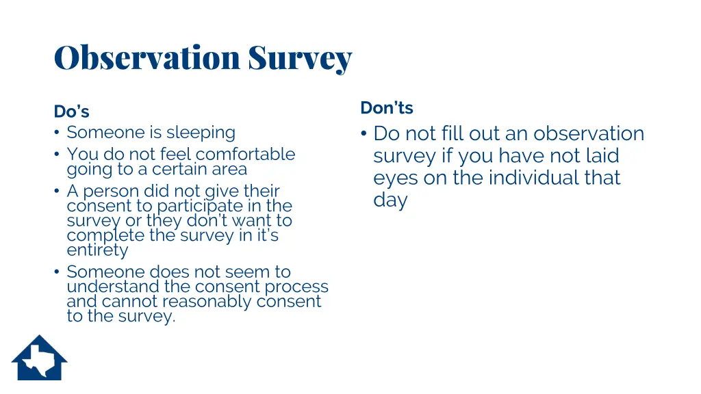 observation survey