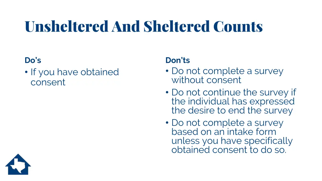 unsheltered and sheltered counts