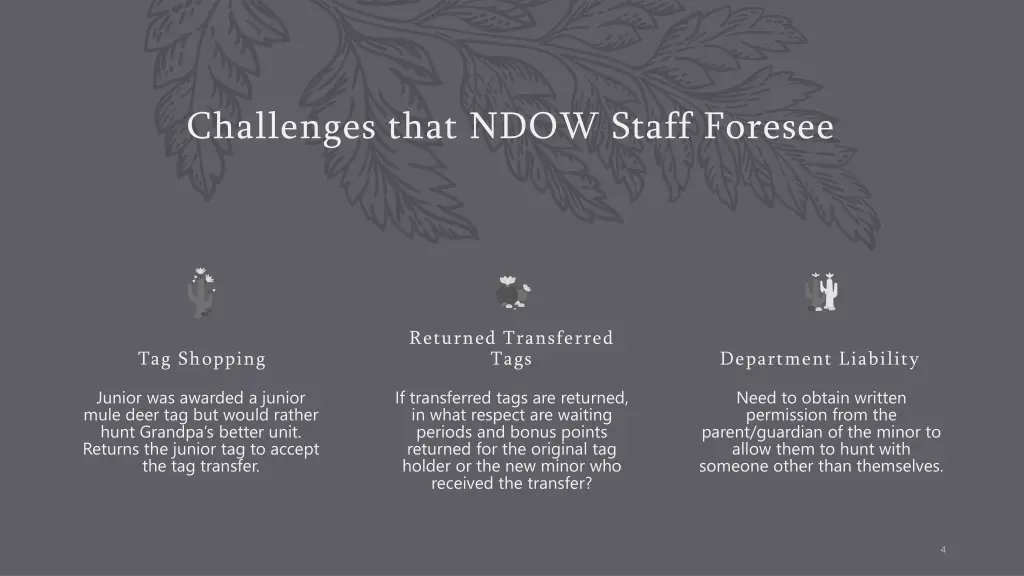 challenges that ndow staff foresee