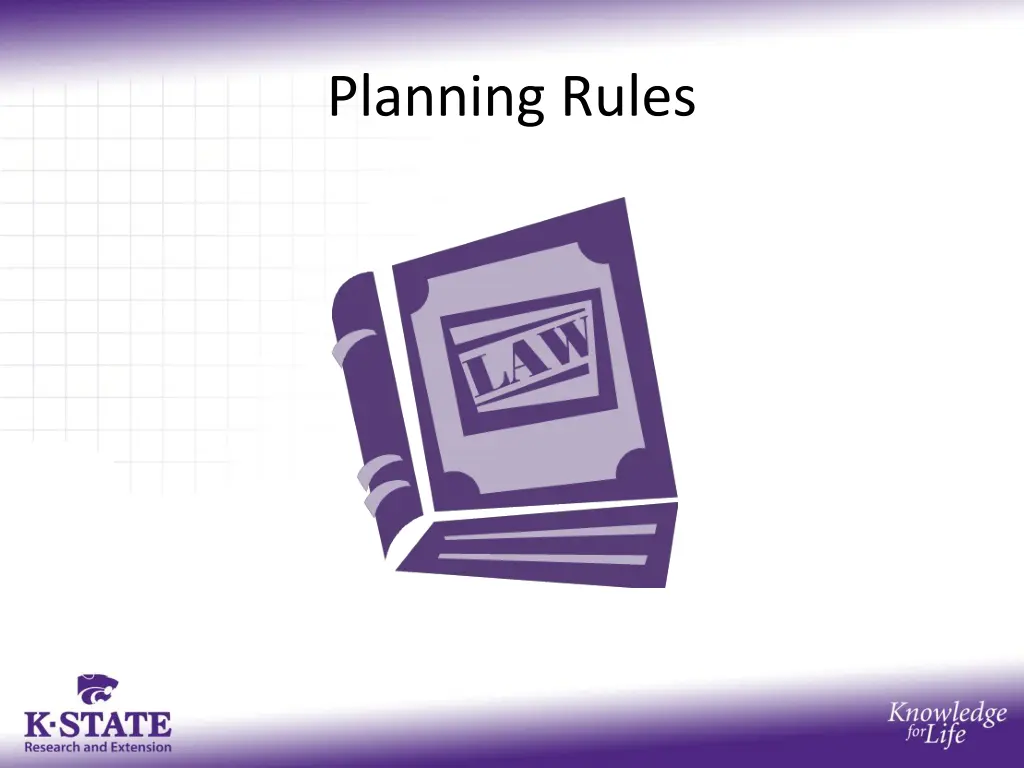 planning rules