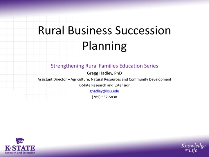 rural business succession planning