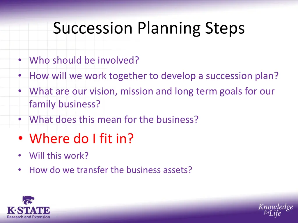 succession planning steps 5