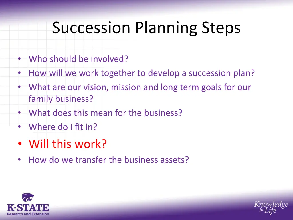 succession planning steps 6