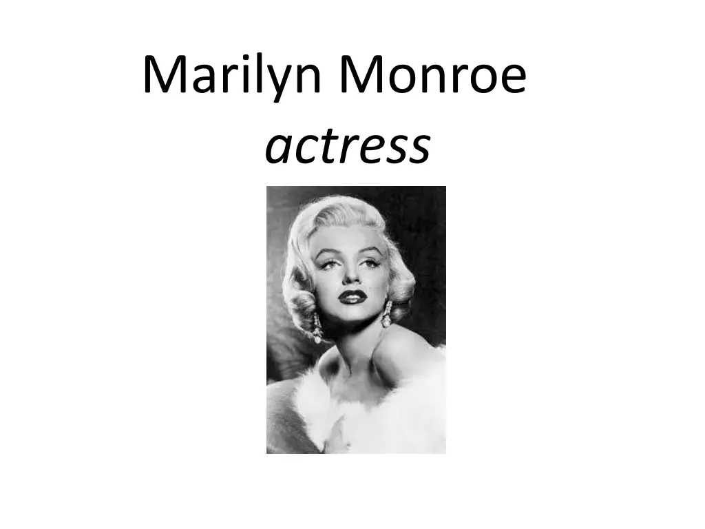 marilyn monroe actress