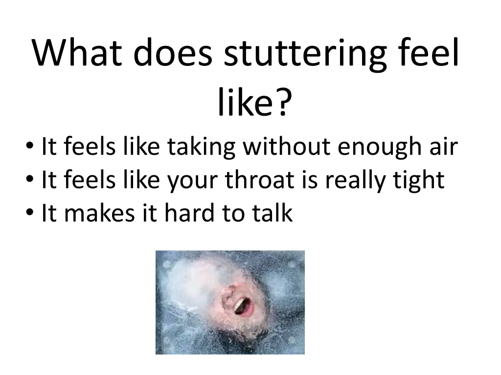 what does stuttering feel like it feels like