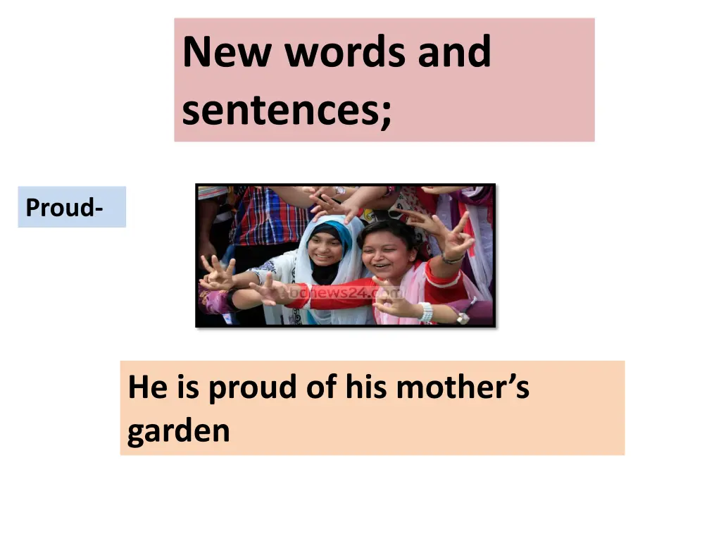 new words and sentences