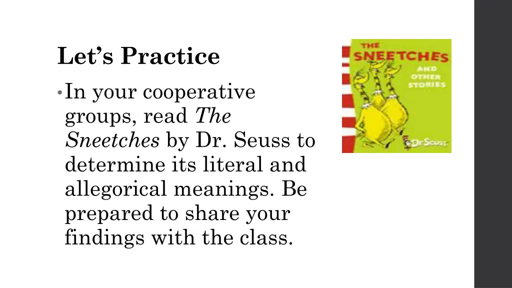 let s practice in your cooperative groups read