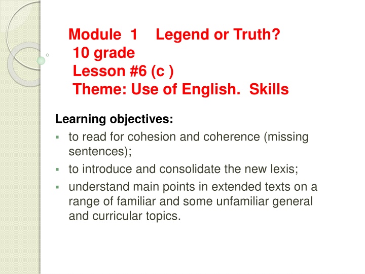 module 1 10 grade lesson 6 c theme use of english