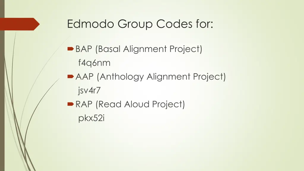 edmodo group codes for