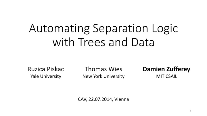 automating separation logic with trees and data