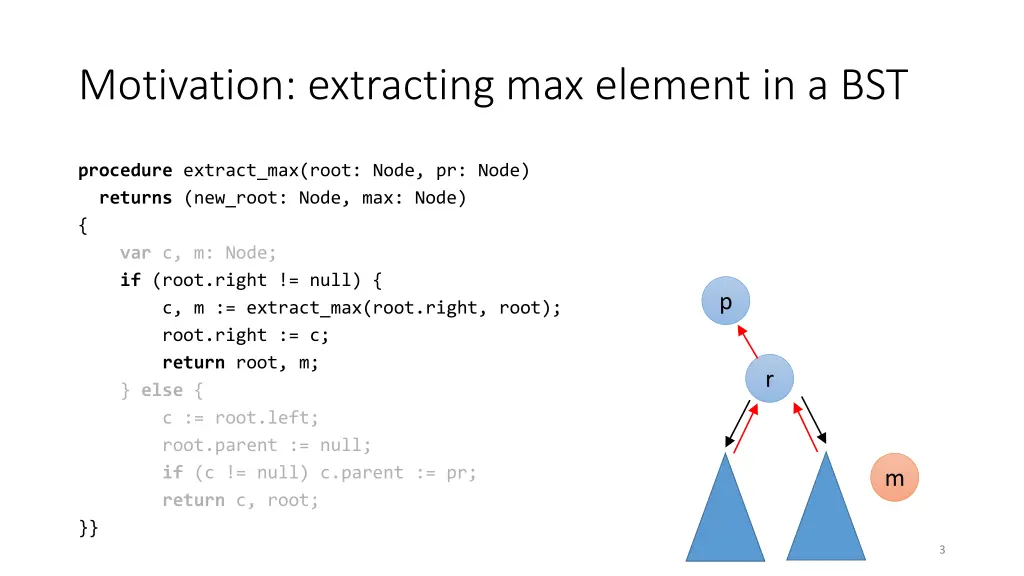 motivation extracting max element in a bst 1