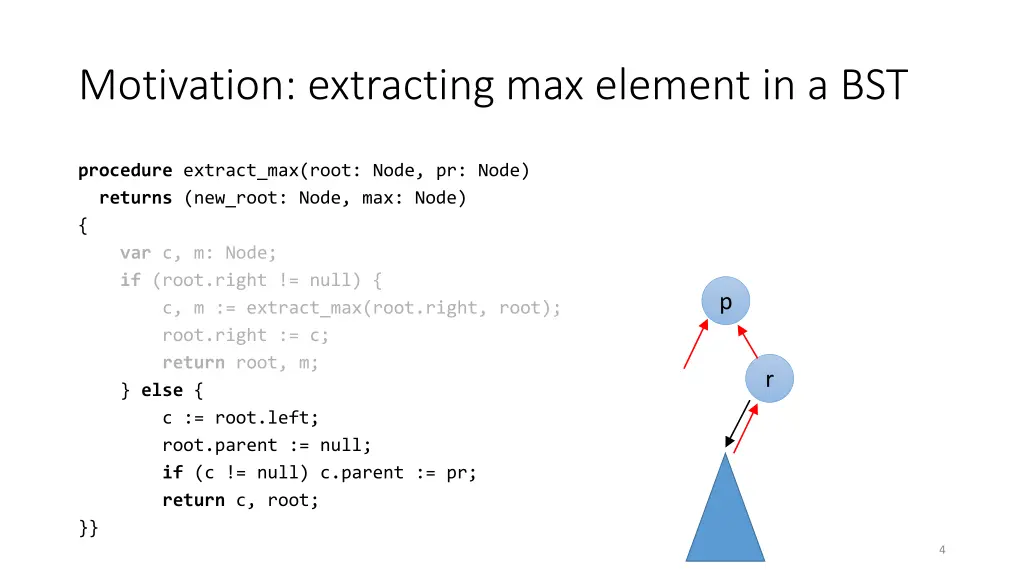 motivation extracting max element in a bst 2