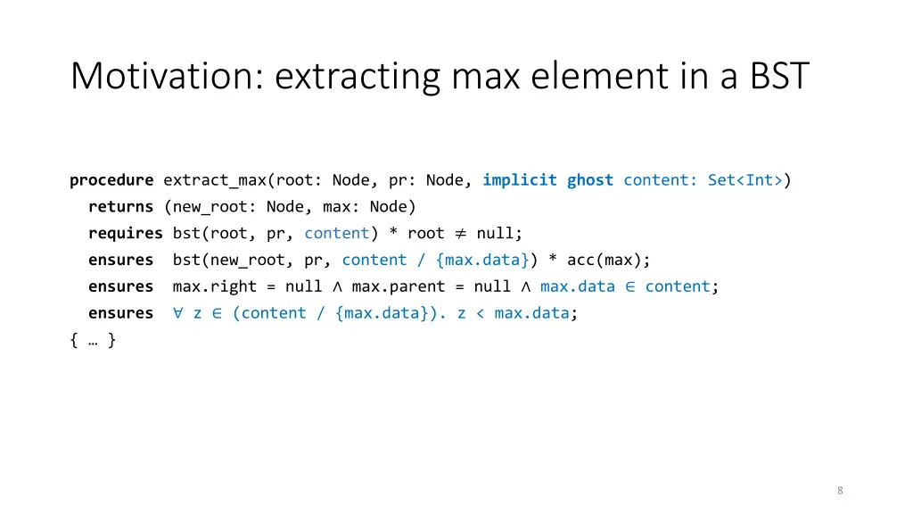 motivation extracting max element in a bst 5