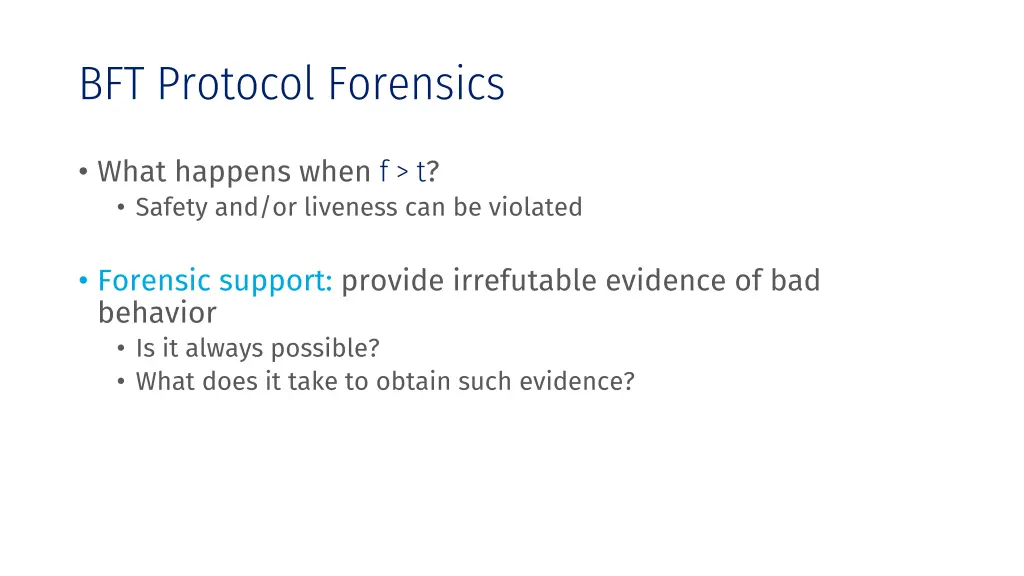 bft protocol forensics