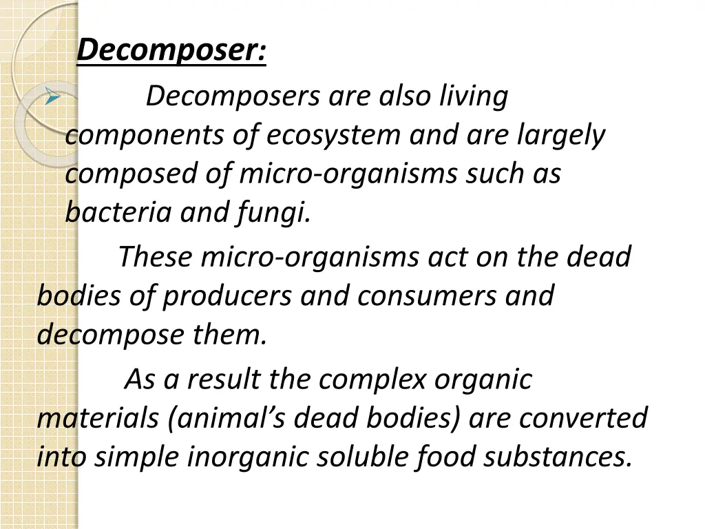 decomposer decomposers are also living components