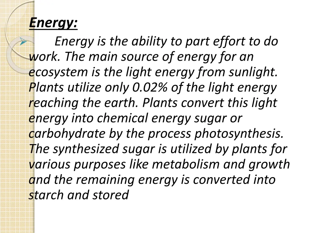 energy work the main source of energy