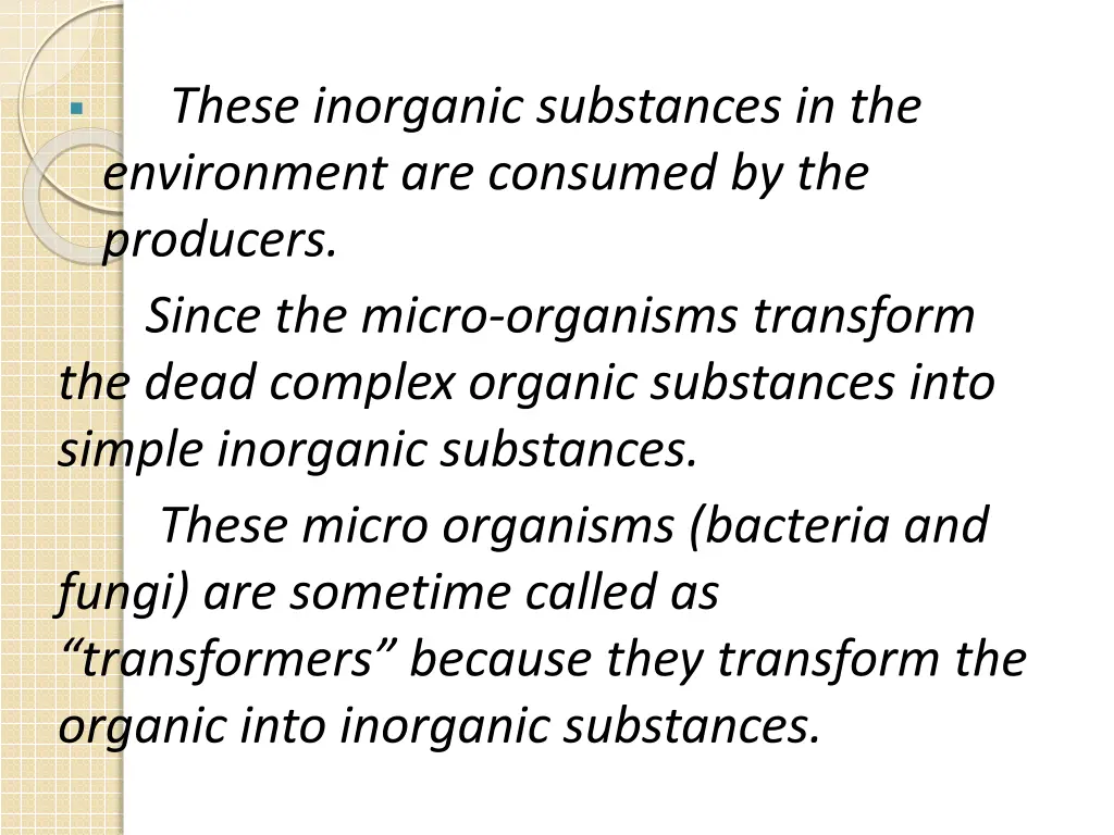 these inorganic substances in the environment