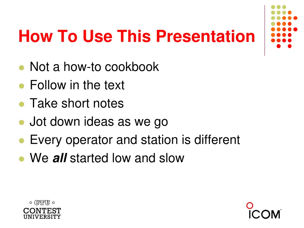 how to use this presentation