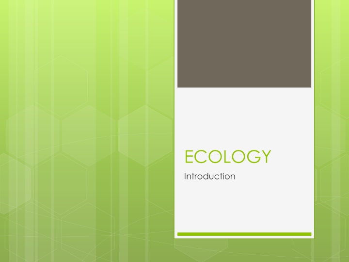 ecology introduction