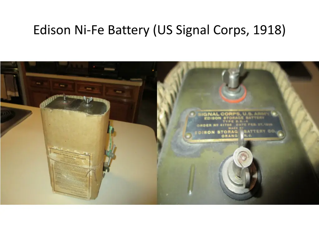 edison ni fe battery us signal corps 1918