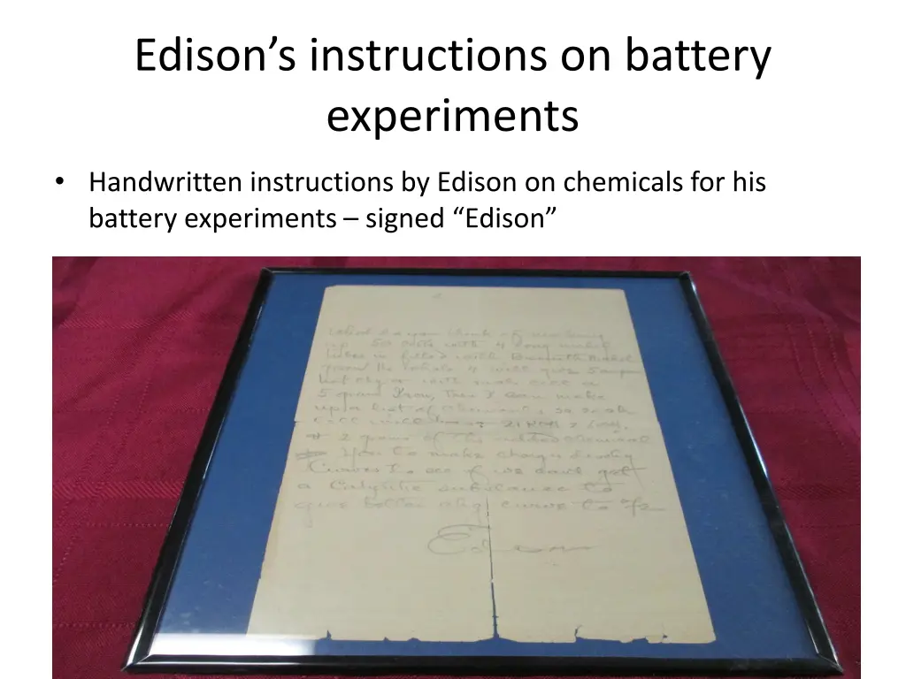 edison s instructions on battery experiments