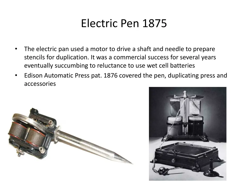 electric pen 1875