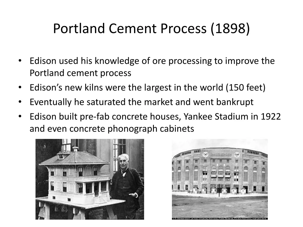 portland cement process 1898