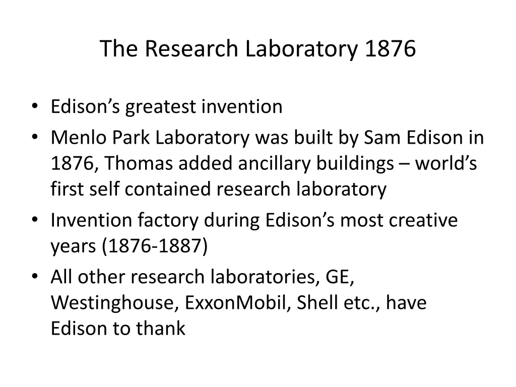 the research laboratory 1876