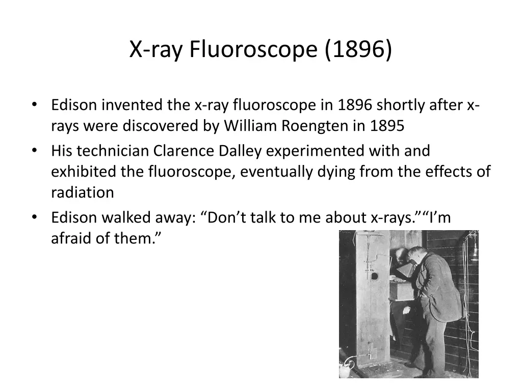 x ray fluoroscope 1896