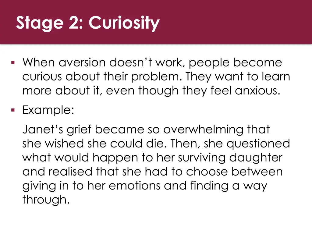 stage 2 curiosity