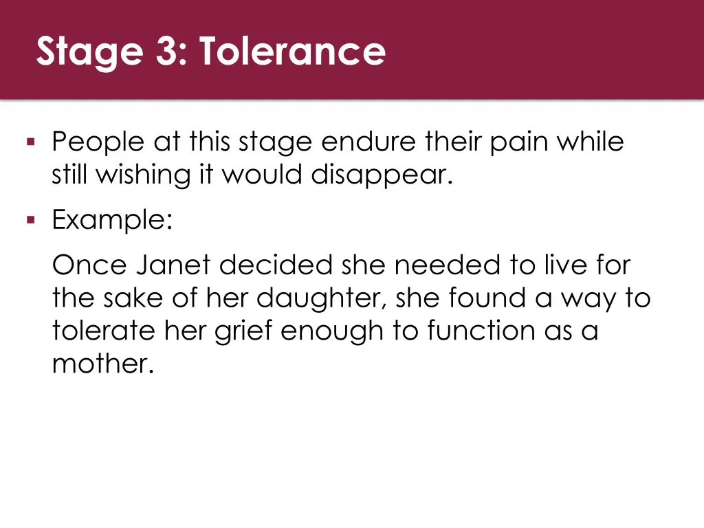 stage 3 tolerance