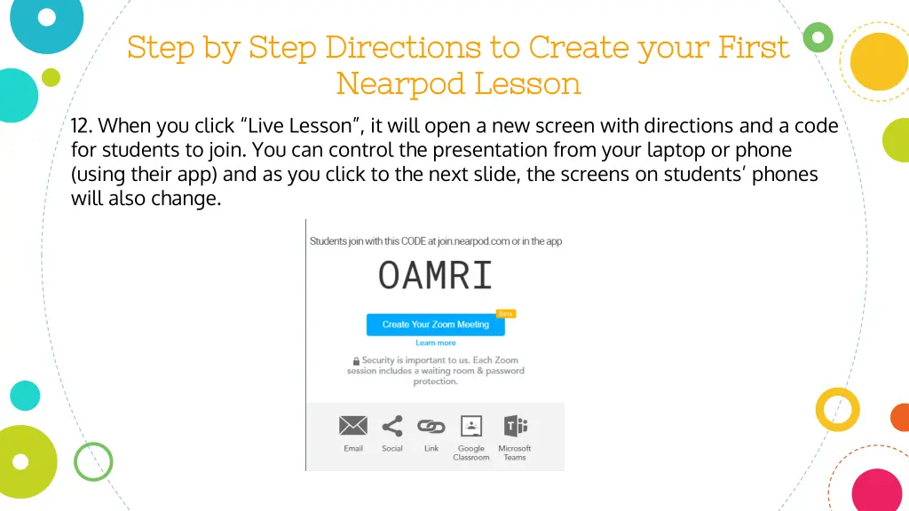 step by step directions to create your first step 10