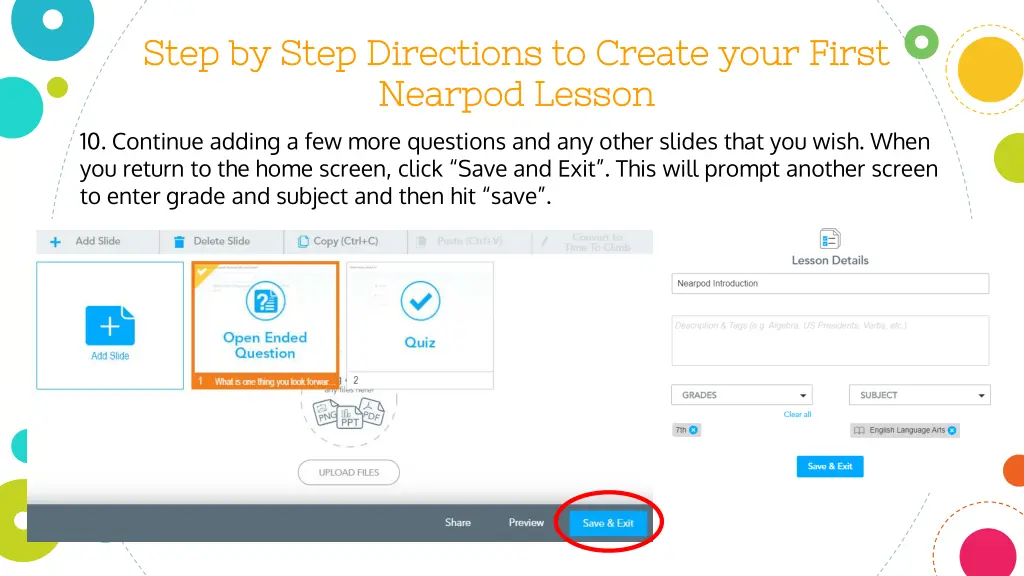 step by step directions to create your first step 8