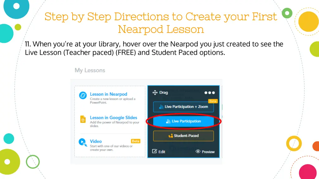 step by step directions to create your first step 9