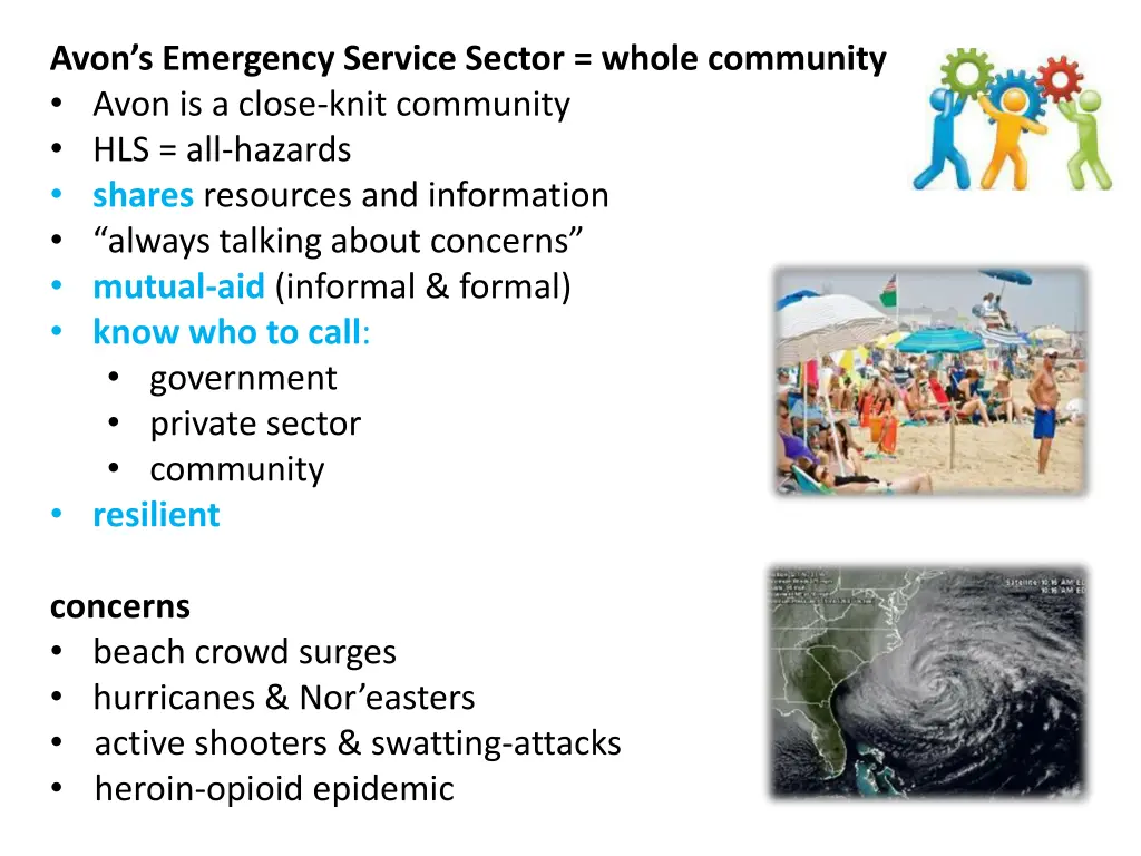 avon s emergency service sector whole community