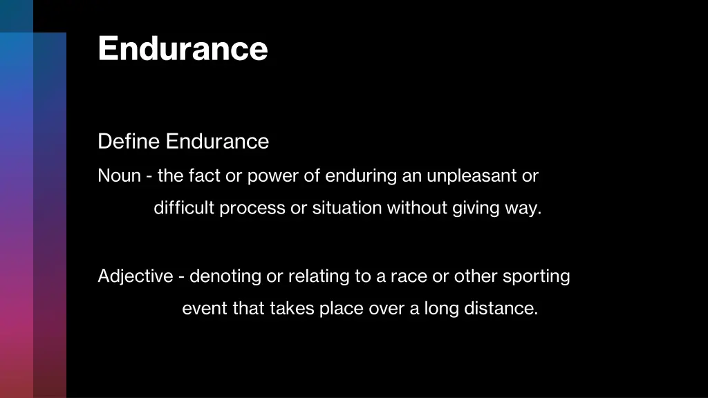 endurance