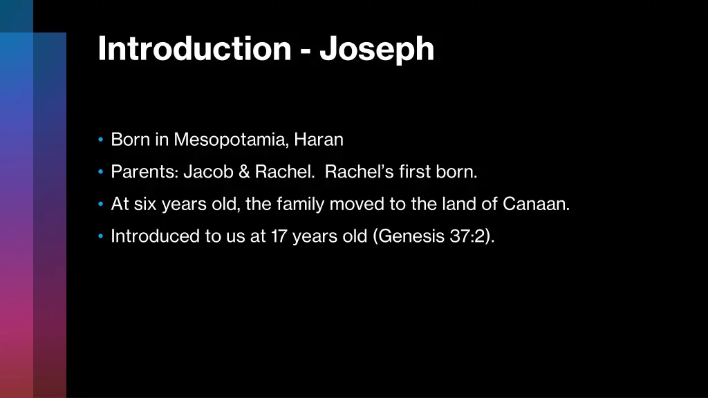 introduction joseph