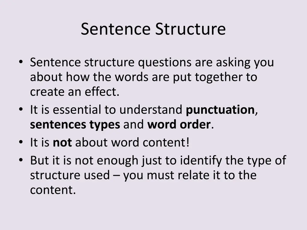 sentence structure 1