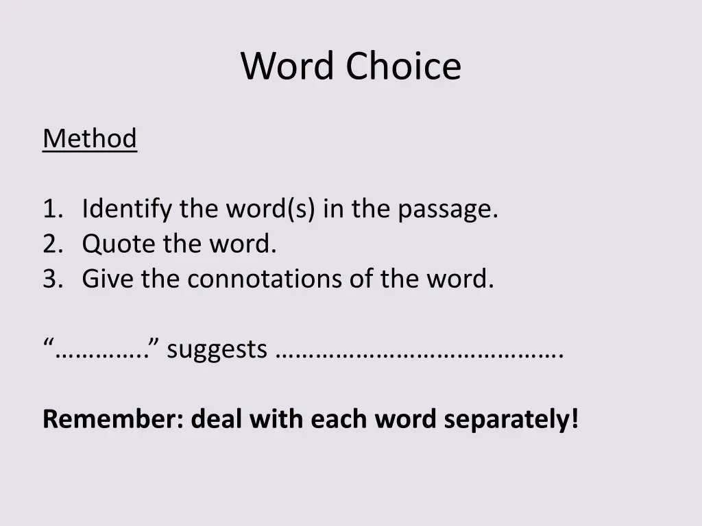 word choice 2