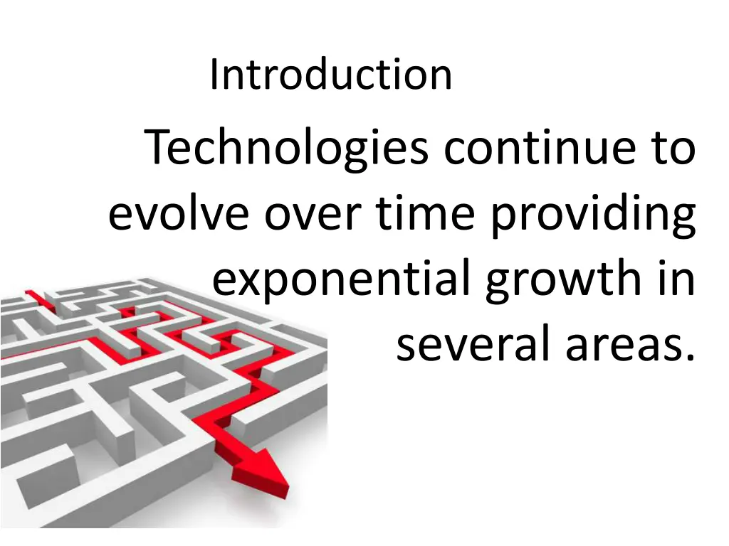 introduction technologies continue to evolve over