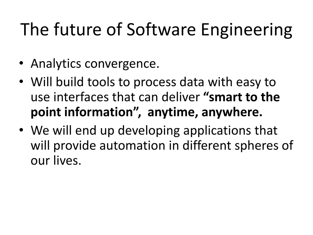 the future of software engineering