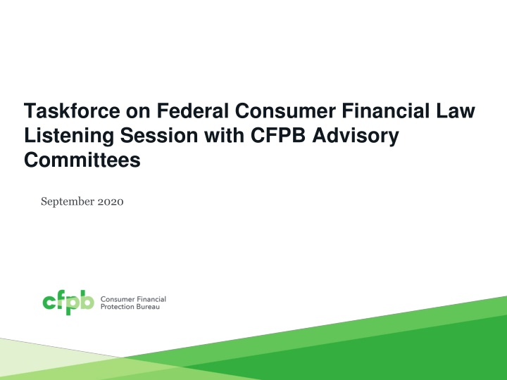 taskforce on federal consumer financial