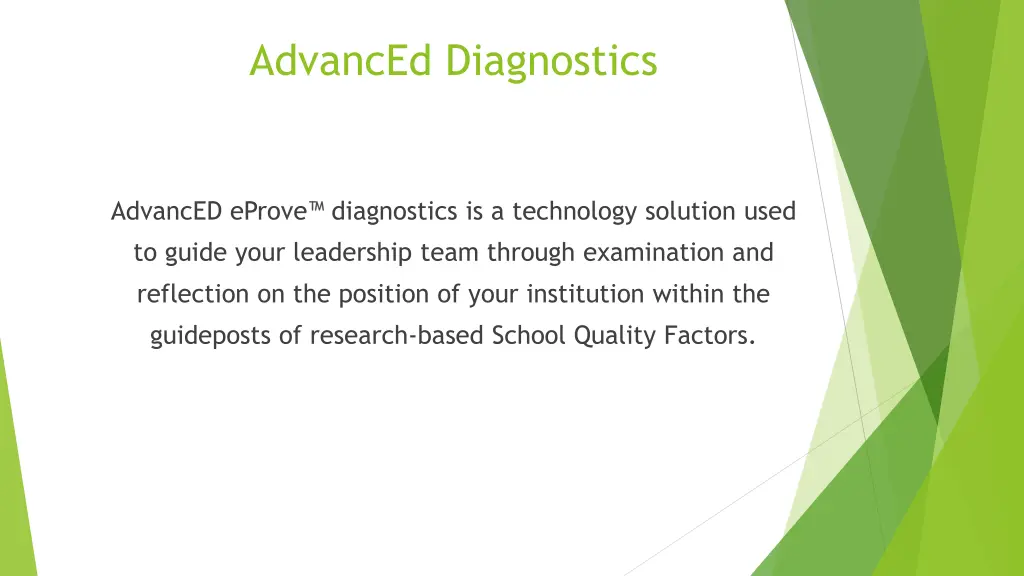 advanced diagnostics